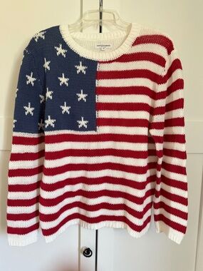 Grayson Threads Stars & Stripes Knit Crewneck - Red, White & Blue Americana Med